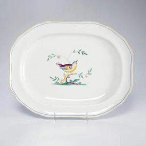 Spode England Queens Bird White S3589 Octagonal Oval Serving Platter 14x11" - Picture 1 of 6