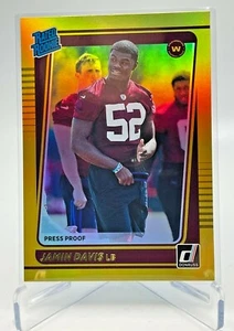 Jamin Davis RC GOLD PRESS PROOF HOLO Clasificado Novato - Donruss 2021 #337 - Imagen 1 de 1