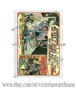 1971 Monsters Comic Ad metal tin sign man cave metal wall decor - Picture 1 of 4
