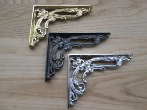 1 X 8" Cast iron Vintage Old Ornate decorative fancy Shelf Support Book Bracket - Picture 1 of 4