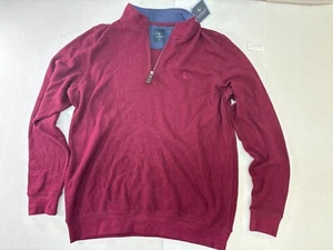Tailorbyrd quarter-zip sweater Men's size Medium red pullover - Picture 1 of 4