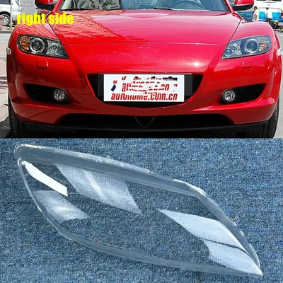 Cubierta de lente de faro lateral derecho transparente + pegamento sellador para Mazda RX-8 cupé 2004-08 Foto 1 de 4