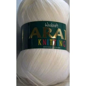 Lana Woolcraft Aran Para Tejer 400g 100% Acrílico 176 Blanco - Imagen 1 de 1