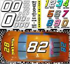 WHITE  (#0's) Racing Numbers Decal Sticker Sheet 1/8 - 1/10 -1/12 RC 