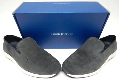 Vince Camuto Eidel Size 11.5 M Men's Suede Loafers Sporty Slip-On Shoes Charcoal - Image 1 of 4