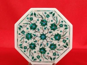 15" Marble Corner Table Top Pietra Dura Floral Handmade Inlay Art Work Decor - Picture 1 of 1