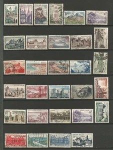 Architecture vues & paysages de France 30 timbres oblitérés 1940/50 /TR6641 - Imagen 1 de 1