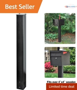 In-Ground Mailbox Post Heavy-Duty Steel 43in Powder-Coated Durable Installation - Picture 1 of 11