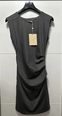 India Kaffe elegantes Kleid, INDIA O NECK Grau Etuikleid - midnight Gr. S und Xs - Bild 1 von 4