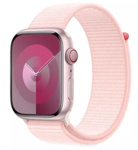 OFICJALNY ORYGINALNY APPLE WATCH 38MM 40MM 41MM SPORTOWY PASEK PĘTLI JASNORÓŻOWY - Zdjęcie 1 z 4