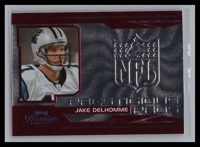 2007 Playoff Prestige #PP-4 Jake Delhomme Prestigious Pros Red #93/750 PANTHERS - Image 1 of 2