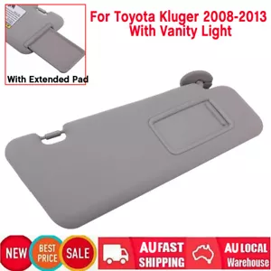 Sun Visor Right Driver Side Gray For Toyota 2008-2013 Kluger With Vanity Light - Picture 1 of 9
