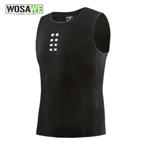 WOSAWE Men's Cycling Vest MTB Bike Layer Sleeveless Underwear Lightweight Top - Picture 1 of 9