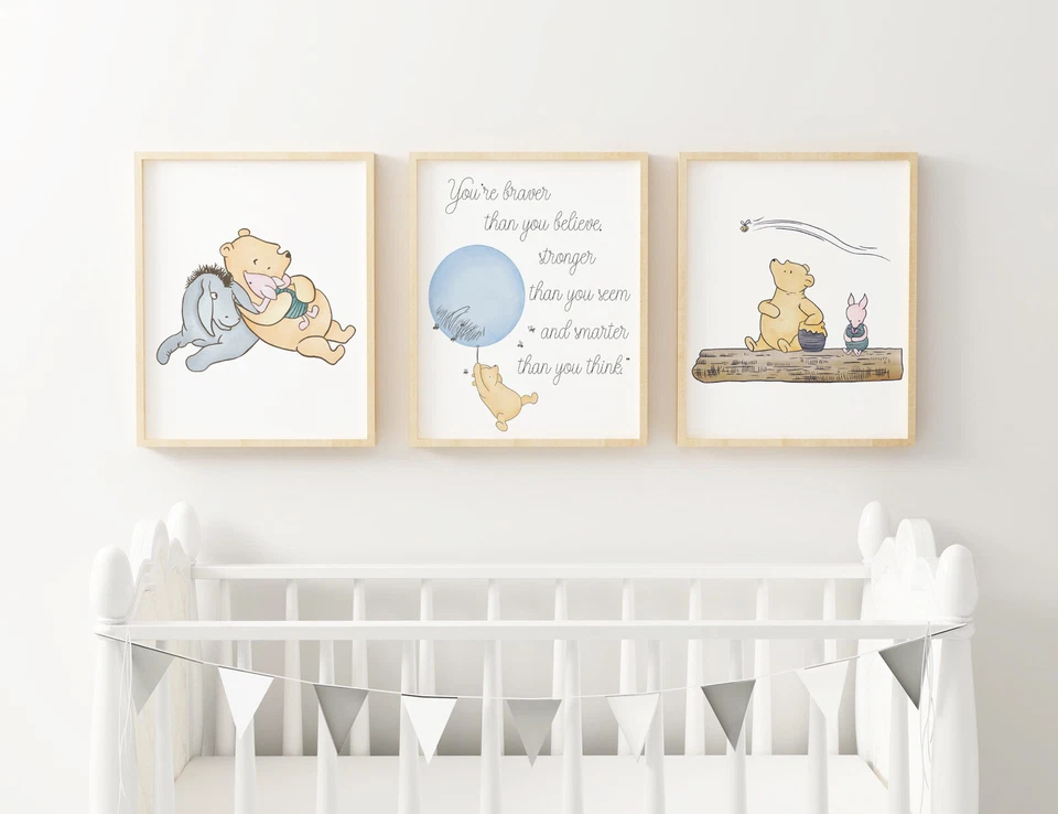 Winnie The Pooh Nursery Art Prints - Изображение 1 из 4