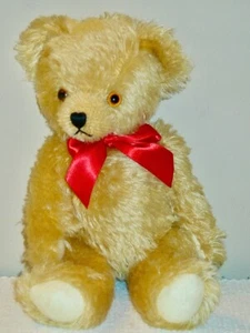 Gund Bears of the Past 11 Inch Tan  Red Ribbon Signed  1931/1999 Fully Poseable - Picture 1 of 2