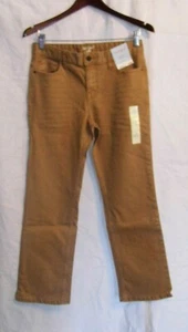 Cat & Jack Adjustable Waist Sz 10 Husky Khaki pants Straight Retco - Picture 1 of 2