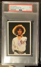 1987 Panini Smash Hits Collection #78 Whitney Houston Rookie Card RC PSA 7 NM !