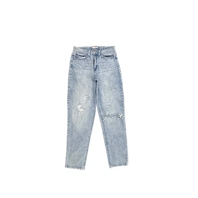 SO High Rise Curvy Mom Distressed Women's ize 5 Light Blue Denim Jeans - Image 1 of 4