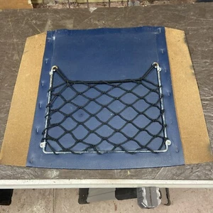 Mercdes W116 Blue Cargo Netting Seat Back Panel Map Pocket  450 SEL - Bild 1 von 6
