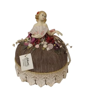 Vtg Wayne Kleski Victorian Fairy Lady Doll Pin Cushion Katherine's Collection - Picture 1 of 9