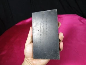 Japanese Inkstone with Tower Landscape Carving Temple Offering Dated Edo Period - Picture 1 of 11