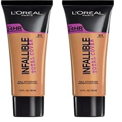 L'Oréal Paris Infallible Total Cover Foundation Lot CREAM CAFE 311 Full Coverage - Image 1 of 4
