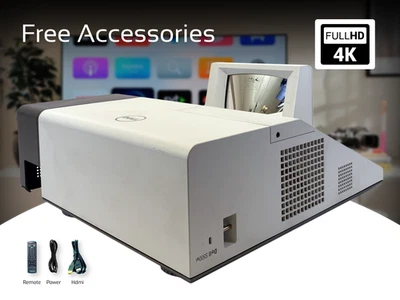 3200 Lumens DLP Projector Ultra Short Throw for Bright Home Theater PC 3D Ready - Image 1 of 4