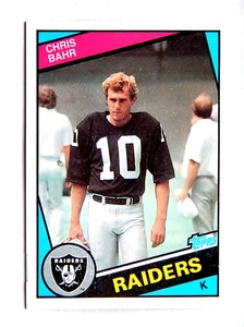 Tarjeta de fútbol americano Chris Bahr #102 Topps 1984 (Los Angeles Raiders)* - Imagen 1 de 2
