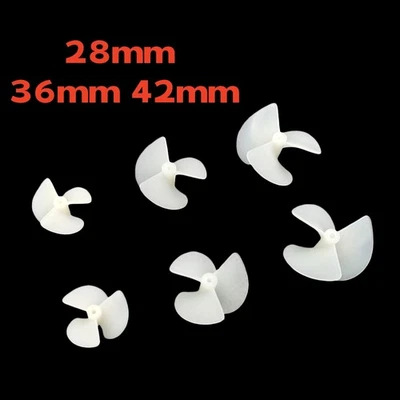 3 Blatt Weiß Kunststoff Propeller Schiffsschraube 28mm-42mm Für RC Boot Modell - Bild 1 von 4