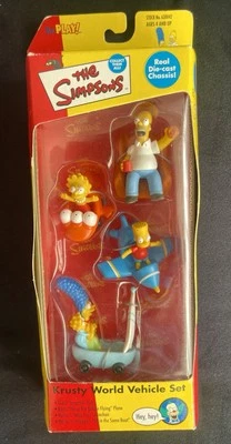 Simpsons Die Cast Krusty World Vehicle Set NEW  Homer Lisa Bart Marge Maggie - Image 1 of 4