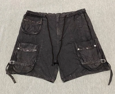 Pantalones Cortos Free People Mujer XL MOON BAY Paracaídas Negro Boho Grunge Slouchy Carga Foto 1 de 4