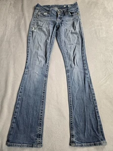 Miss Me Jeans Bootcut Size 27 Distressed Western Embroidered Rodeo Country Y2K - Picture 1 of 12