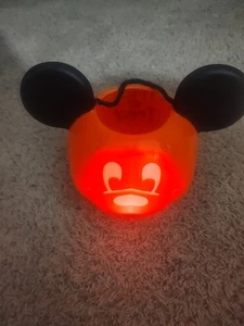 Disney Mickey Mouse Three Way Light Up Pumpkin Pail - Picture 1 of 9