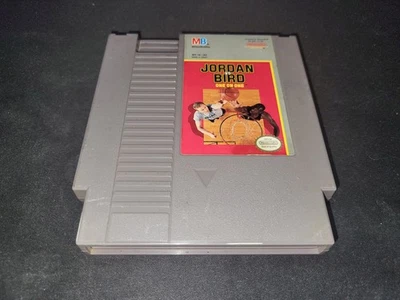 Jordan vs. Bird: One on One Authentic Nintendo NES EXMT condition game cartridge - Image 1 of 3
