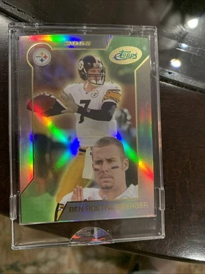 Ben Roethlisberger 2005 eTopps Refractor Uncirculated Encased #5 Rare Steelers  - Image 1 of 3