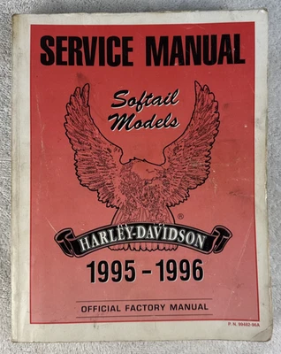 Harley Davidson Softail Models 1995 y 1996 manual de servicio 99482-96A Foto 1 de 4