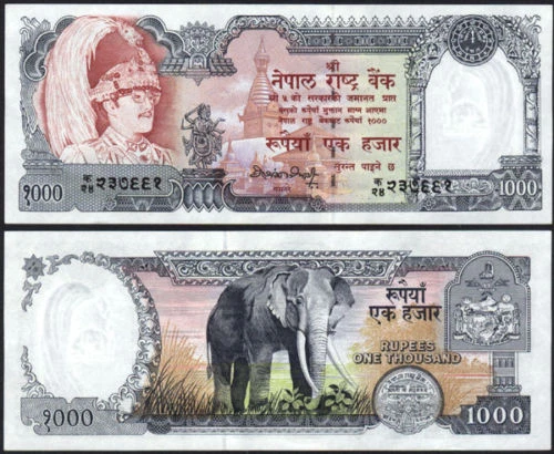 Billete Nepal 1993 Rs 1000 King Birendra, signo P-36c-12 UNC muy escaso Foto 1 de 1