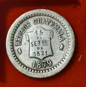 Guatemala - République - 1/2 real 1879 Argent TTB/VF - Imagen 1 de 2