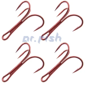 30/60 un. ganchos agudos de pesca talla 1 2 4 6 8 10 rojos altos en carbono fuertes afilados - Imagen 1 de 13