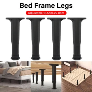 4X Bed Legs Adjustable Retractable Heavy Duty Bed Center Frame Support Feet Leg - Picture 1 of 14