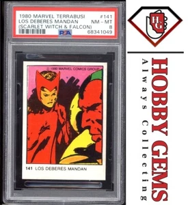 VISION SCARLET WITCH PSA 8 1980 Marvel Terrabusi #141 - Picture 1 of 2