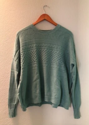 UO Staring At Stars Jersey Punto Verde Claro Suéter Talla Pequeña Foto 1 de 4