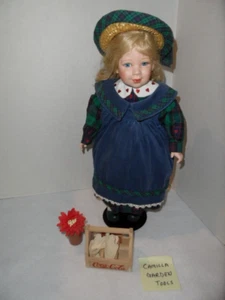 Coca Cola Franklin Mint Heirloom Dolls "Camilla" with Garden Tools - Picture 1 of 12