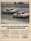 Bang! Big tough Fords outlast all at Daytona Frecracker 400 Ford ad 1963 L