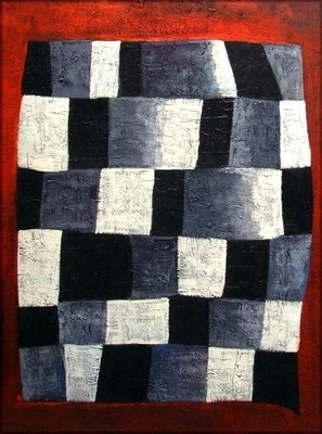 Pintura al óleo pintada a mano de calidad repro Paul Klee rítmica 30x40 pulgadas Foto 1 de 2