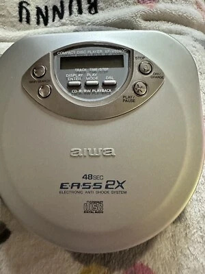 AIWA Discman CD Player 48 SEC SISTEMA ELETRÔNICO ANTI-CHOQUE 2X MODELO # XP-V5260C - Imagem 1 de 4
