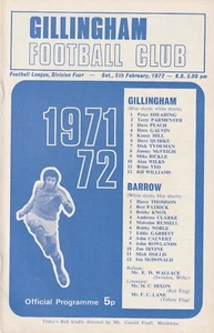 Gillingham v Barrow, 5 February 1972, Division Four - Picture 1 of 1
