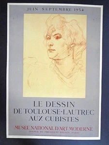 Toulouse-Lautrec litho exhibition poster Musée National D’Art Moderne‘54 INV2748 - Picture 1 of 8