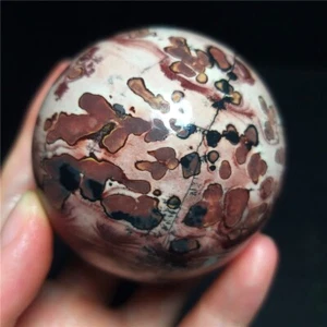 TOP 226G Natural Chinese Painting Jasper Crystal Sphere Ball Stone Healing QQ56 - Picture 1 of 24