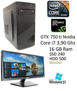 POSTAZIONE COMPLETA Da GAMING PC INTEL - i7 16 GB RAM GTX SSD MONITOR22 Computer - Foto 1 di 1